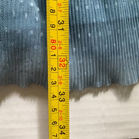 One-Shoulder Blue Ruffle Dress - Picture 14 of 15